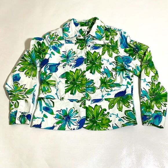 Coldwater Creek Floral Print Midweight Jacket - Picture 1 of 8